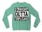 Straight Outta Triplicane Men/Unisex Long Sleeve Sweatshirt in Heather Sport Dark Green Color
